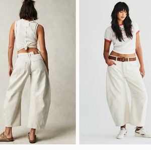 FP Movement Women's We The Free Good Luck Mid-Rise Barrel Jeans NWT